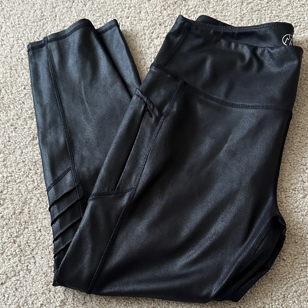Black Faux Leather Leggings